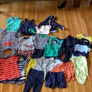 HUGE lot of 6 month baby boy summer clothes